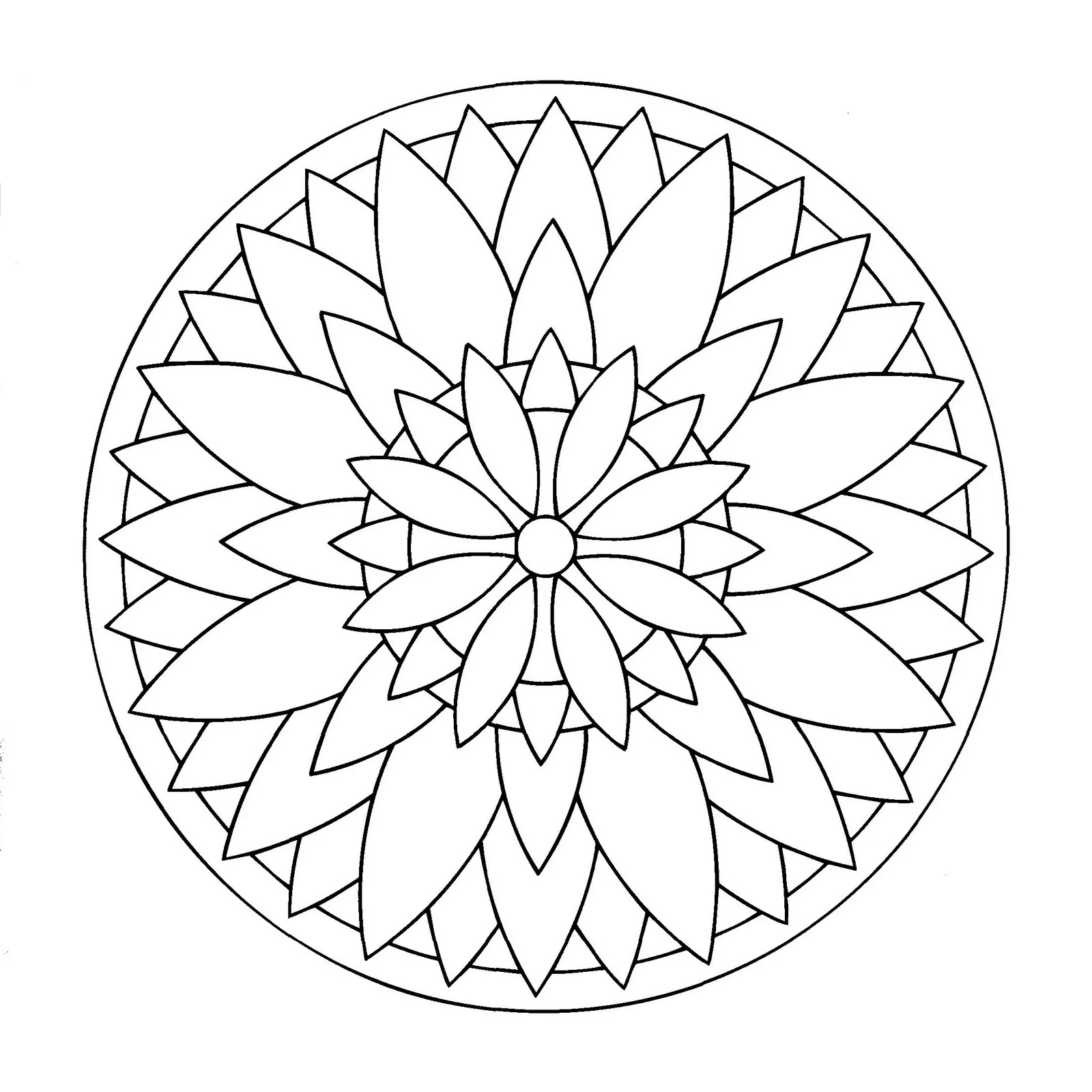 Cute simple Mandala looking like a flower (Mandalas with Flowers & vegetation)